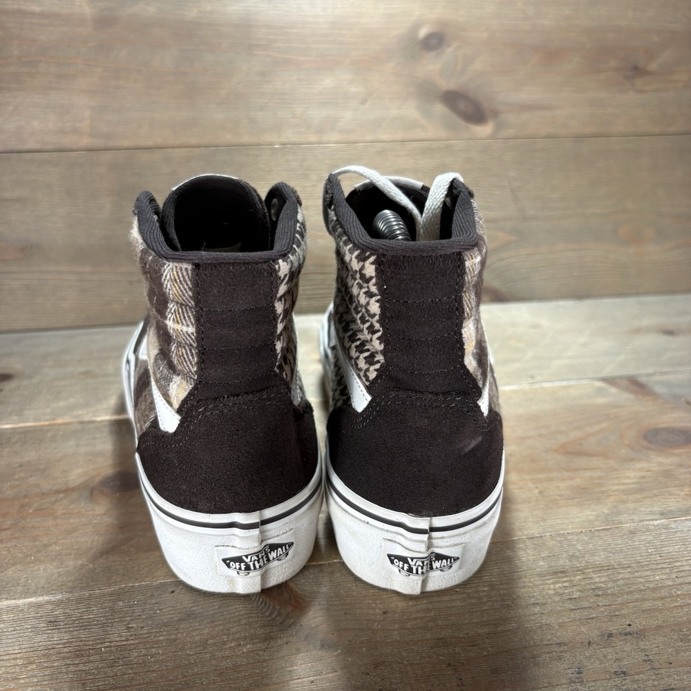 vans sk8 HI stackform womens size 7 shoes brown platform athletic skate sneakers - Picture 4 of 9